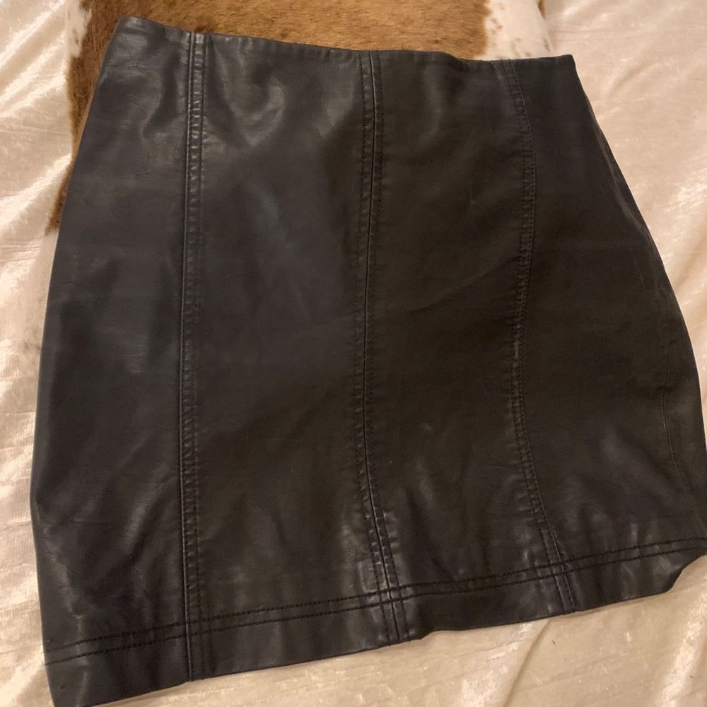 Free People Leather Skirt